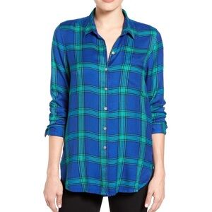 Long Sleeve Plaid Cozy Flannel Button Down Shirt